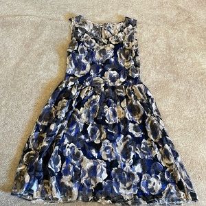 Urban outfitters pins and needles blue floral lace dress